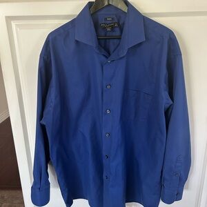 Pronto Uomo Royal Blue Dress Shirt 34/35  18.5 Neck